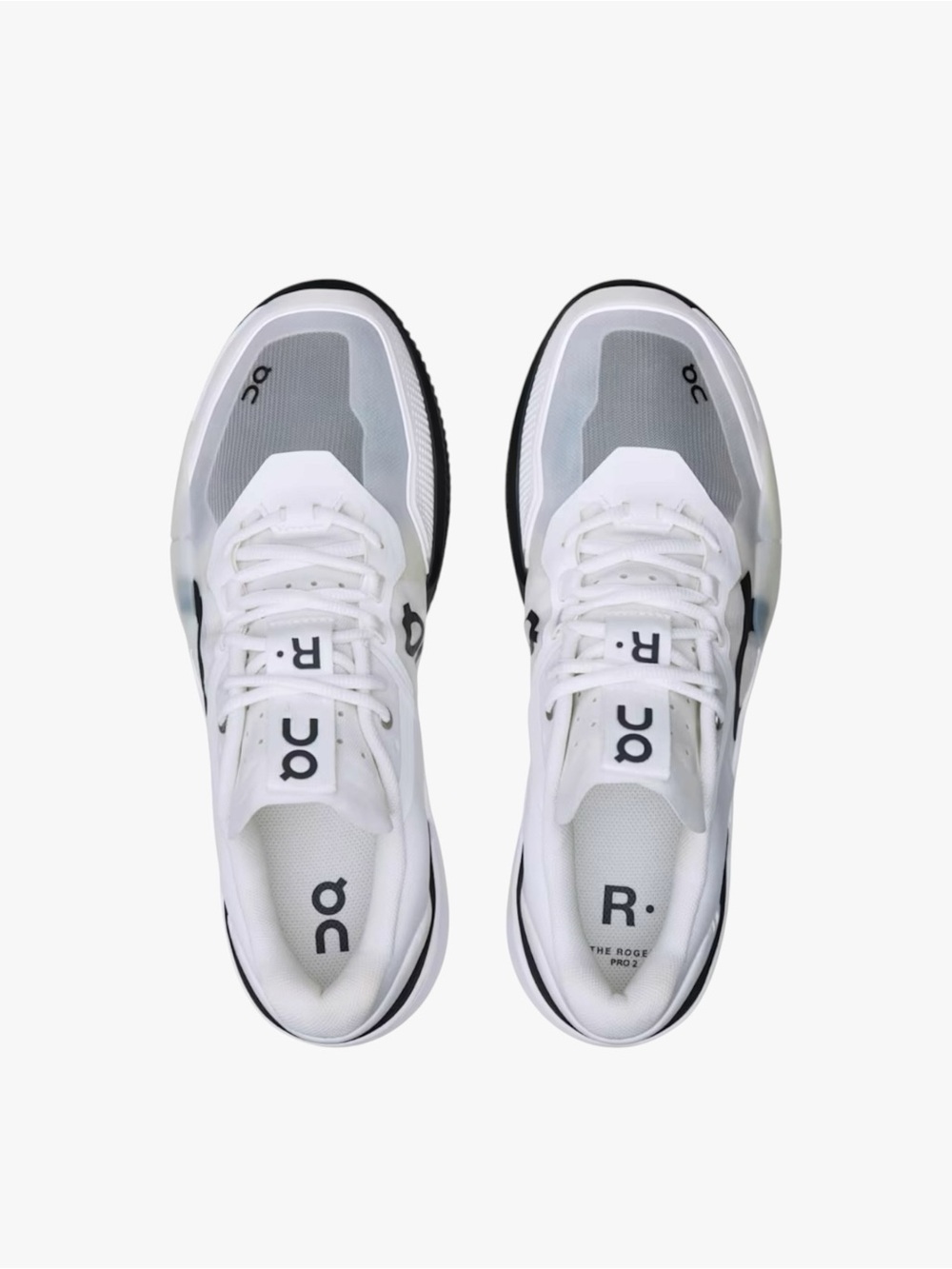 On Cloud Running THE ROGER Pro 2 Clay Men’s White and Black Sneakers Size 10 New - Picture 4 of 10